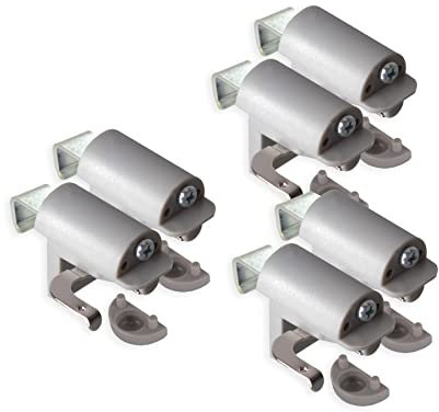 KLEMMFLEX Klemmhalter für Jalousien, Jalousie Halterung ohne Bohren, zum Klemmen, 6 Stück, grau, Stabiler Klemmträger mit Metallbügel, verstellbar von 4-25 mm, für Fenster und Balkontüren