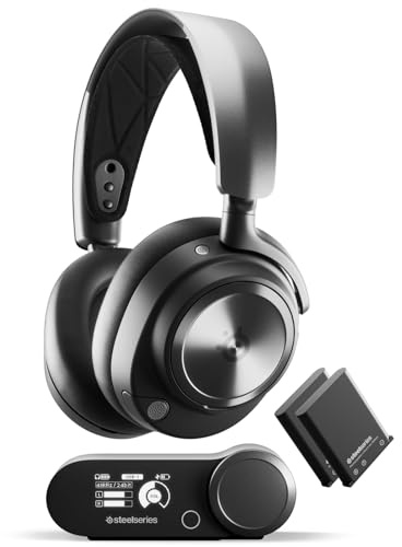SteelSeries Arctis Nova Pro Wireless Multi-System Gaming Headset - Premium Hi-Fi Drivers - Active Noise Cancellation - Infinity Power System - ClearCast Gen 2 Mic (Renewed)