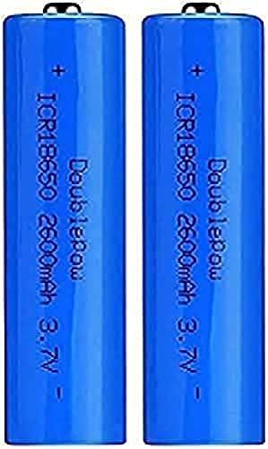 Batterie 2600 MAh Grande Capacité 3,7 V Geable Batterie Bouton Haut Piles Batterie pour Lampe De Poche, Sonnettes, Phares, Voitures RC, Etc. (2 Pièces)