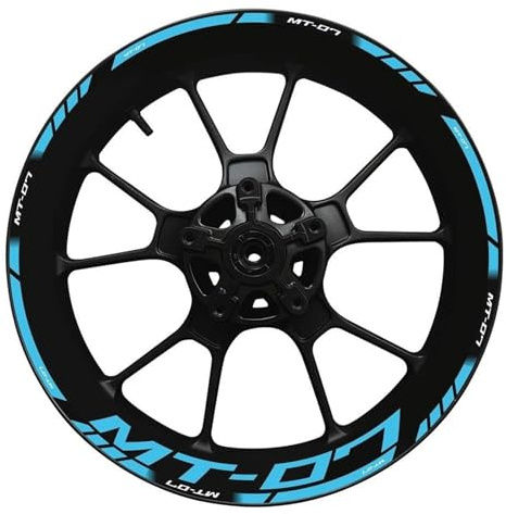 Calcomanías para llantas Calcomanía Para Cubo De Rueda De Motocicleta De 17 Pulgadas, Pegatina Reflectante Impermeable, Rayas De Llanta, Decoración De Modificación Para Yamaha Mt-07 Pegatinas de rueda
