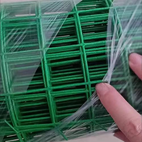 HDJDCBCV Fil De Poulet, Rouleau De Clôture De Grillage, Fil De Treillis Soudé Enduit De PVC Vert, Clôture for Animaux en Acier Clôture De Filet De Jardin en Métal,Vert,1.2X30M