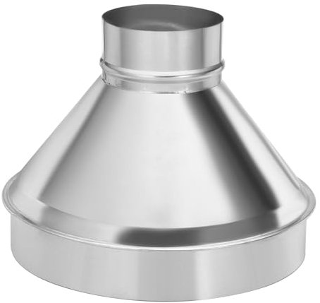 PATIKIL 10 Inch to 4 Inch Round Duct Reducer Increaser Connector, Galvanized Steel Air Duct Adapter Pipe Fitting for Bathroom Kitchen Inline Ventilation Systems, Silver Tone