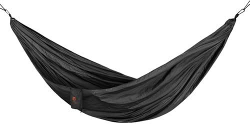 Badger Outdoor Tundra Hängematte - Black, Outdoor Camping Hängematte für 2 Personen, Wetterfest mit Gestell, Ultraleicht für Kinder & Erwachsene, Premium Camping Zubehör