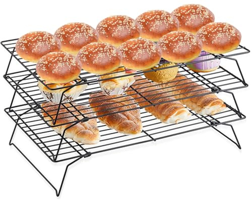 Cooling Rack, 1 Pack 3-Tier Stackable Cooling Rack Baking Rack For Oven Cooking Wire Rack For Baking Sheet, Baking Rack Cooling Rack Baking For Pies, Cookies, Pastries, Cooking And Baking
