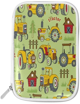 Federmäppchen Traktoren Ccartoon Landwirtschaft Halter Bleistift Tasche Bunte Autos Reißverschluss Schreibwaren Reisetasche Organizer Kosmetik Stifttasche für Schule Mädchen Jungen, multi,