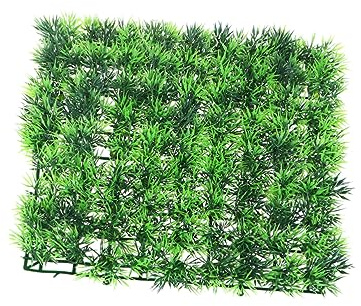BESPORTBLE Artificial Grass Mat for Aquarium Fish Tank Fake Grass Lawn Tiles Vivid Underwater Plant Decor Sturdy and Easy to Use Suitable for Turtle Tank and Room Decoration