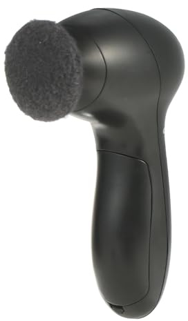 Electric Hand Held Shoe Polisher, Mini Handy Shoe Shine Kit for Leather Care with 4 Brush Heads, Portable Brush for Travel, Lightweight Polisher