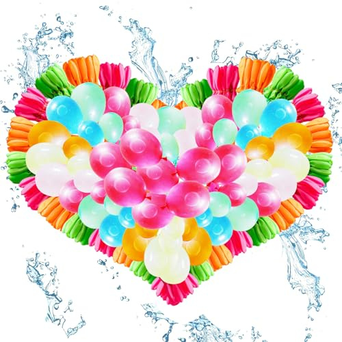 216P Rapid-Fill Self-Sealing Water Balloons Easy to Fill Use,Multicolour Water Balloons Rapid-tying sealing,Summer Fun Splash Waters Balls for Outdoor Games,Kid Adult Parties and Backyard WaterFights
