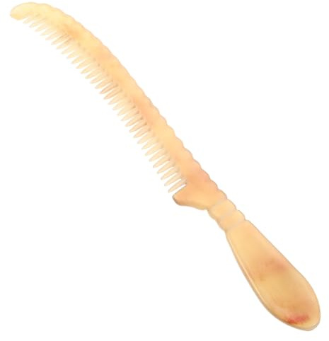 Gatuida Hornkamm aus Echtem Horn für Kopfhautmassage Feine Zinken zum Entwirren und Haarstyling Robustes Naturmaterial für Glänzendes Haar