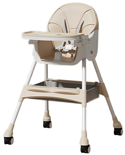 Ylnailky Chaise Haute Bébé - Chaise Haute Portable Enfant,Siège Rehausseur Multifonction avec Fonction Relax et Balancement pour Maison Voyage Extérieur