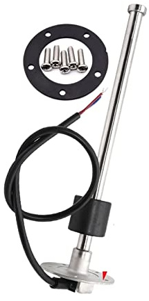 QUKFGCLGM Sensor de Nivel de Agua de 240-33 ohmios con Alarma y retroiluminación roja, indicador de Nivel de Tanque de Agua de 12 V y 24 V para Barco (Calibre x Sensor de 500 mm)