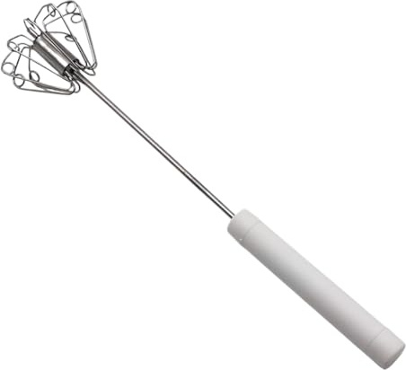 Batteurs de cuisine | Fouet en acier inoxydable semi-automatique ergonomique | Mélangeur portable inoxydable pour battre le lait, monter la crème et préparer du café