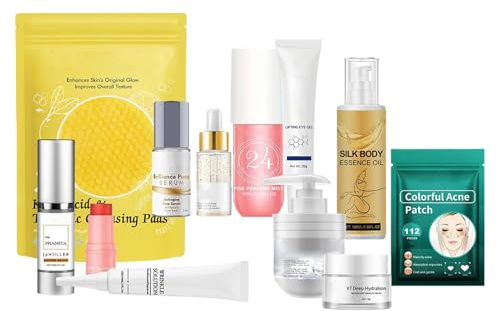 Kit De Cuidado Facial | Productos Faciales de Limpieza Levantamiento e Hidratación - Detalles para Navidad Cumpleaños Fiestas, Regalos para Mujer Esposa Novia Madre en Casa o Viaje | Detalles para Fie