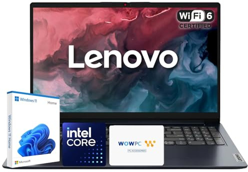 Lenovo Laptop | Intel Core | Pantalla antirreflejos de 15.6 | Office 365 de 1 año | 12 GB de RAM | SSD de 512 GB + eMMC de 128 GB | Almacenamiento en la nube de 1 TB | Batería de 11 HR | Windows11 |