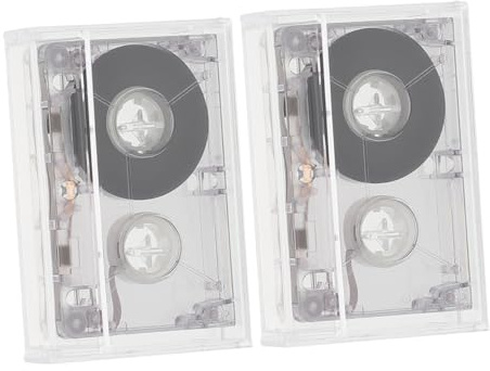 Uonlytech 2piezas Cinta De Minutos Casetes Vírgenes Portátiles y Transparentes para Grabación De Música Entrevistas y Discursos para Proyectos De Bricolaje y Reproductor De Casetes De Audio