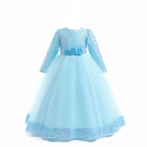 Weihnachtskleid Kinder Mädchen Partnerlook Kleid Damen Langarm Elegantes Herbst Winter Gerippt Stricken Tüll Mutter und Tochter A-Linie Festlich Partykleid mit Rüschen Tüllrock Tüllkleider