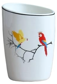 Juego de Accesorios de Baño Juego de baño Artículos tocador Cerámica Animal Sets Lavado Botella loción Cepillo Dientes Taza Enjuague bucal Jabonera(Mouthwash Cup)