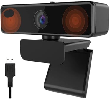Xz jteeZPn Webcam USB avec Microphone 1080p 60fps Full HD 2K, caméra d'ordinateur Plug and Play pour Ordinateur Portable, Compatible avec(2K Webcam)