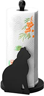 Maximex porta rotolo da cucina con gatto nero, altezza 30 cm