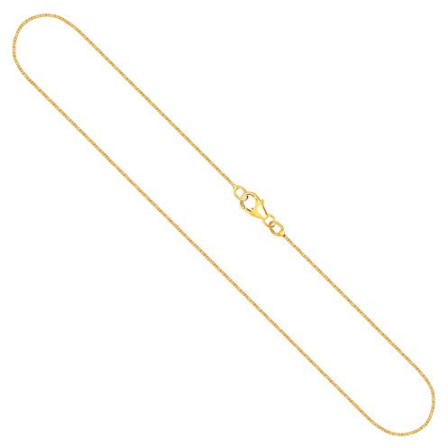 EDELIND Goldkette, Venezianerkette Gelbgold 750/18 K, Länge 36 cm, Breite 0.9 mm, Gewicht ca. 2.9 g., NEU