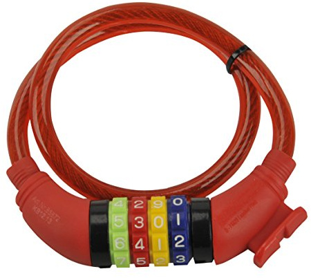 Fischer Serratura a Corda per Bambini, Colore: Rosso, Lunghezza: 60 cm