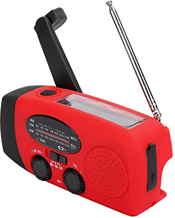 Radio Solar Dinamo Solar FM Am NOAA, portátil al Aire Libre, luz LED, Emergencia, Altavoz de 40 mm 8 Ω 1 W, batería de 400 mA