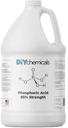 DIYChemicals Phosphoric Acid 85% – Rust Remover, Wood Stain Remover, pH Control, High Purity Orthophosphoric Acid for Metal, Fertilizers - Made in USA - 1 Gallon (128 fl oz)
