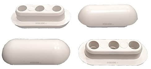 HYDRO HOME Paracolpi wc, kit 4 pezzi, rettangolari in gomma, misure nelle immagini, montaggio facile fai da te, produzione italiana (GRIGI, RETTANGOLARI/GOMMA 2)