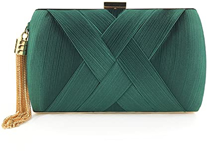 SUKUTU Pochette da Sera da Donna Borsa in Raso per Borse da Sera per Feste di Matrimonio con Borse da Cocktail con Ciondolo con Nappa
