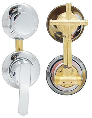 3/4/5 Way Brass Shower Panel Hot and Cold Water Faucet Mixing Valve Concealed Accessories Column Switch Heater Control Mixer Vave Diverter Tap, Ceramic Cartridge (Conjoined- 4 Way Intubation-B)