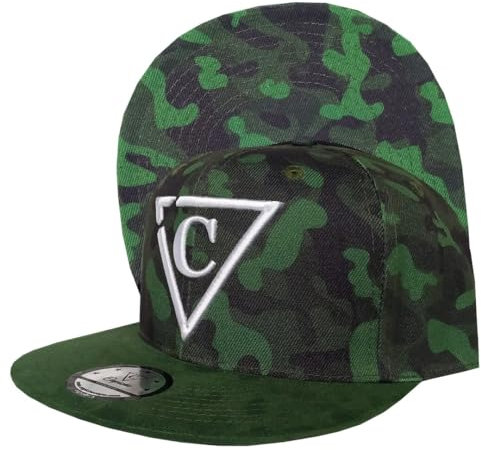 Capiche [99+ Designs] Grüner Camo Snapback Hut, Green Camo, Kopfbedeckung Herren, Hut Coole Caps, Taktischer Bundeswehr Mütze, Military Cap, Jagdbekleidung, Tarnung, Dschungelthema