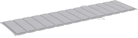 Homgoday Sonnenliegen Auflage Liegenauflage Polsterauflage Gartenstuhlauflage Auflage für Gartenliege Liegestuhl Liege Sonnenliege Strandliege Grau 200x50x3 cm Stoff