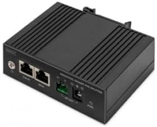 DIGITUS PoE Splitter 60W RJ45 IEEE802.3at/af Schwarz