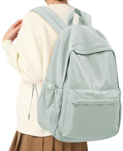 HYC00 Rucksack Schule Teenager Mädchen Damen Causal Schulrucksack College-Rucksack, leichte Schultasche Arbeitstasche für Jungen und Mädchen, passend für 14-Zoll-Laptop Daypack Bookbag,Hellgrün