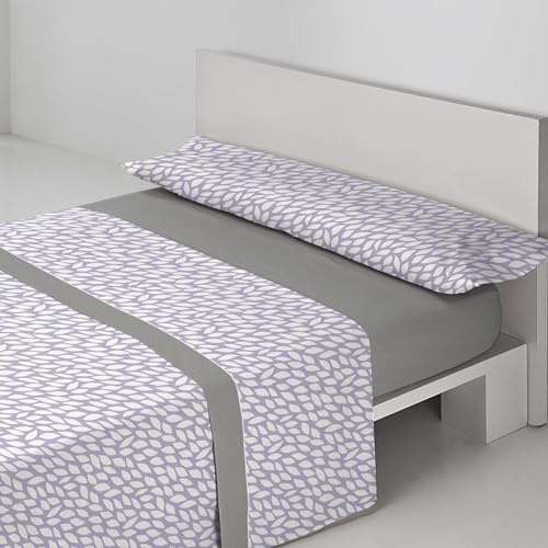 Sedalinne - Juego de Sabanas Termicas Llanes 3 Piezas - Cama 105x190 cm - Tejido Térmico Pirineo Suave - Incluye Bajera Ajustable, Encimera y Funda de Almohada - Sábanas de Invierno - Gris