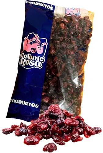 Arándanos Rojos Deshidratados - Bolsa de 1 Kg - El Elefante Rosa: Frutos Rojos Premium - Delicioso Snack Jugoso y Dulce, Arándanos rojos Secos Perfecto para Veganos - Aránadanos Naturales