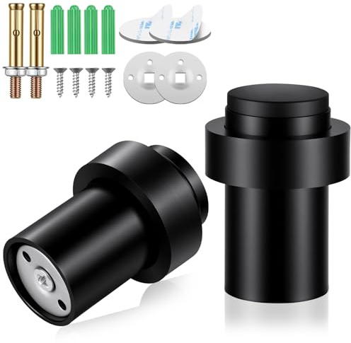 Flintronic Türstopper Boden Selbstklebend, 2 Stück Edelstahl Kleben | Bodentürstopper, Selbstklebende Bodentürstopper mit Schrauben, Boden Wandpuffer für alle Hartböden Zum Schutz Von,Möbel(60mm)