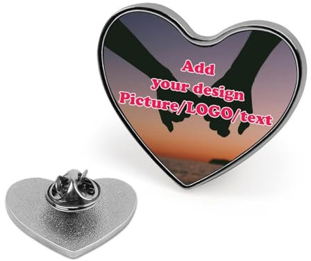 Individuelle Anstecknadeln für Männer – Personalisierte Foto-Anstecker mit Herz. Gestalten Sie Ihre Eigenen Anstecknadeln mit Bild, Text und Logo für Hut, Rucksack, Kleidung, Dekoration, Geschäf