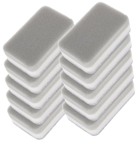 FOYTOKI 10Pcs Double Sided Kitchen Scrub Sponges Soft Absorbent Sponge + Tough Scouring Pad for Dish Washing, Bowl Scrubber