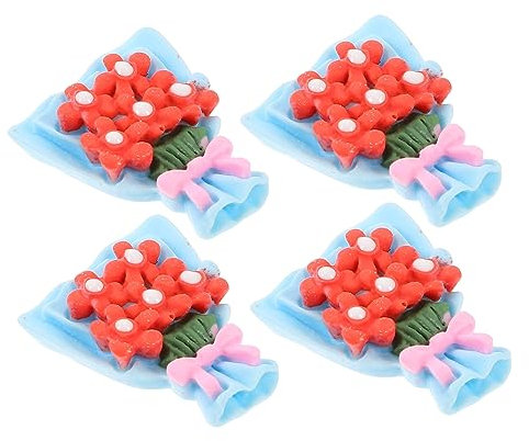 QUMIIRITY 10stücke Handgefertigte Mini-blumenstrauß Charms Für Telefonhüllen Haarschmuck Und Bastelprojekte Dekoration Für Hochzeiten Und
