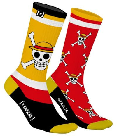 Capslab Calcetines de anime y cultura pop - calcetines chulos con motivos icónicos de Pikachu, Zoro, Sasuke y más