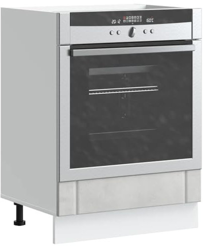 SKM Herdumbauschrank Lucca Betongrau Holzwerkstoff,Möbel,Schränke,Küchenschränke,Grau,16.9KG,853761