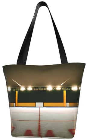 Unkhtt Bolsa de hombro multiescena con estampado de palo de hockey, bolsa de playa, versátil, para senderismo, compras, vacaciones