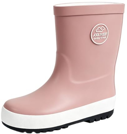 YAAMOO Bottes de Pluie Enfant, Bottines en Caoutchouc Imperméables Légères et Souples pour Filles et Garçons, Idéal pour l'école et le jardin, 23-34