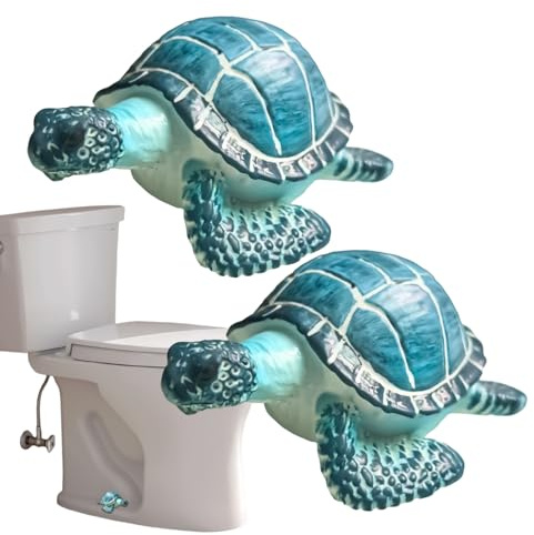 ZHUMCCY Copertura Vite Water,2 Pezzi Accessorio Bagno a Forma di Tartaruga - Tappi Resina Vaso WC | per Sostituzione Hardware Serbatoio Interno Bagno Doccia RV Vasca da Campeggio