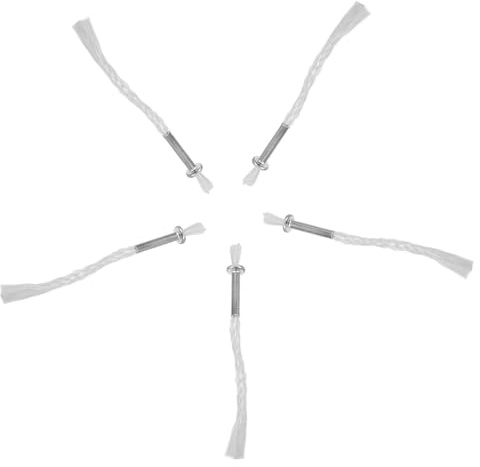 jojofuny Mèches de Rechange pour Lampes à Huile en Coton Blanc 5pcs, Installation Facile, Adaptées aux Lampes à Pétrole pour Éclairage d'urgence