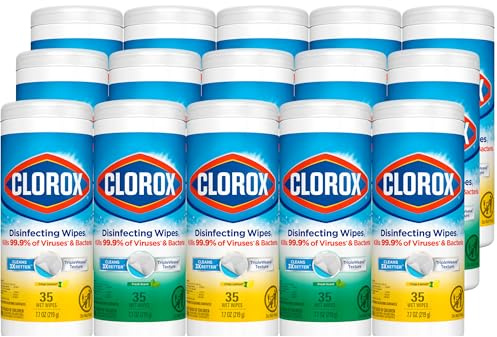 Clorox 30112 Disinfecting Wipe, Fresh/Lemon Fresh Scent (525 Count)