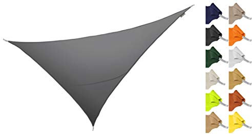 Kookaburra 6m x 4.2m Right Angle Triangle Water Resistant Garden Patio Sun Shade Sail Canopy 96.5% UV Block with Free Rope (Charcoal)