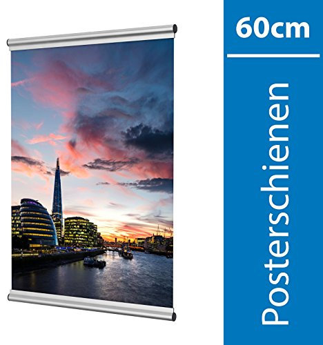 Leha Posterschienen, Posterclip, Plakatschienen Set 60cm Aluminium Eleganz