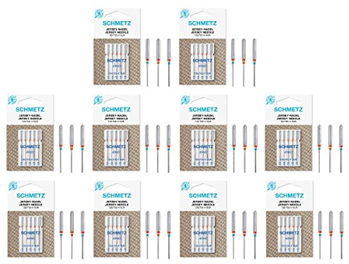 SCHMETZ: 50 Nähmaschinen Nadeln Flachkolben 130/705 - Jersey 70, 80 & 90